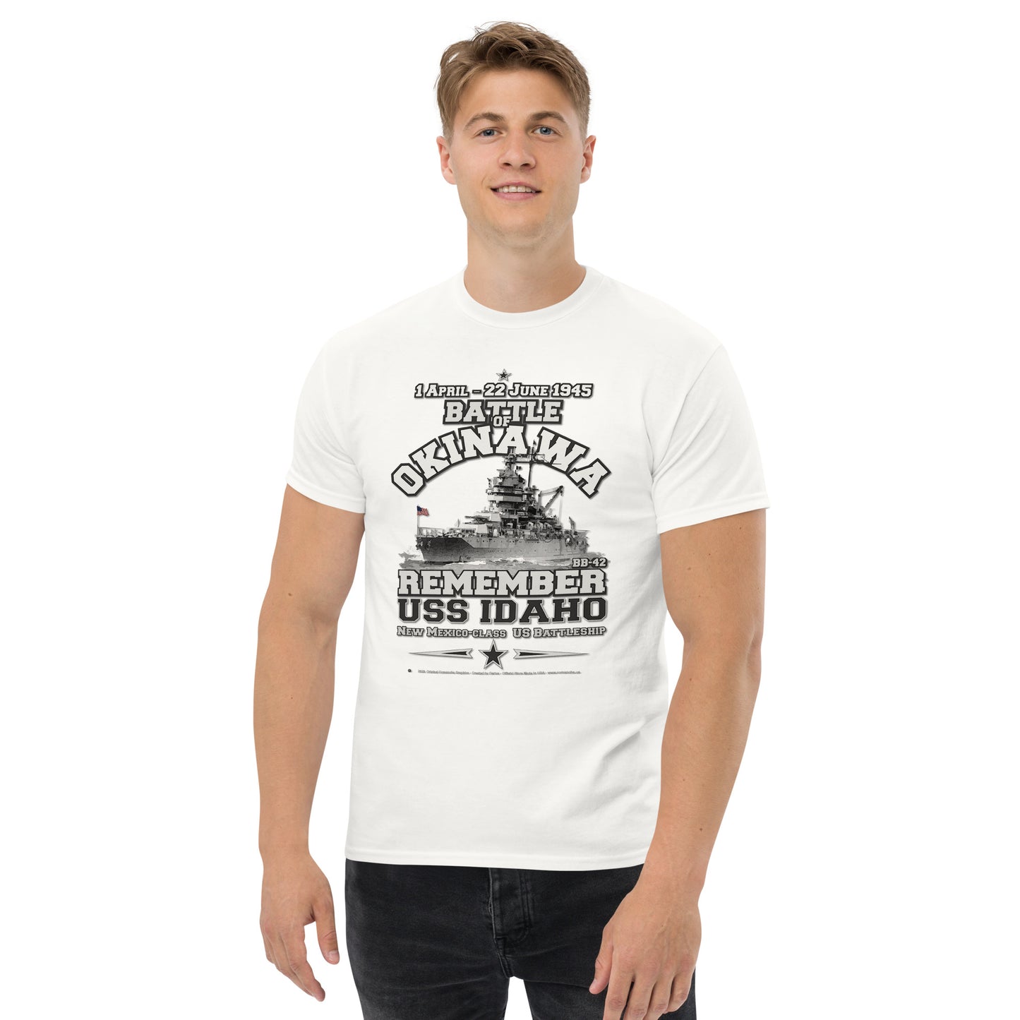 USS IDAHO BB-42 Battleship T-shirt