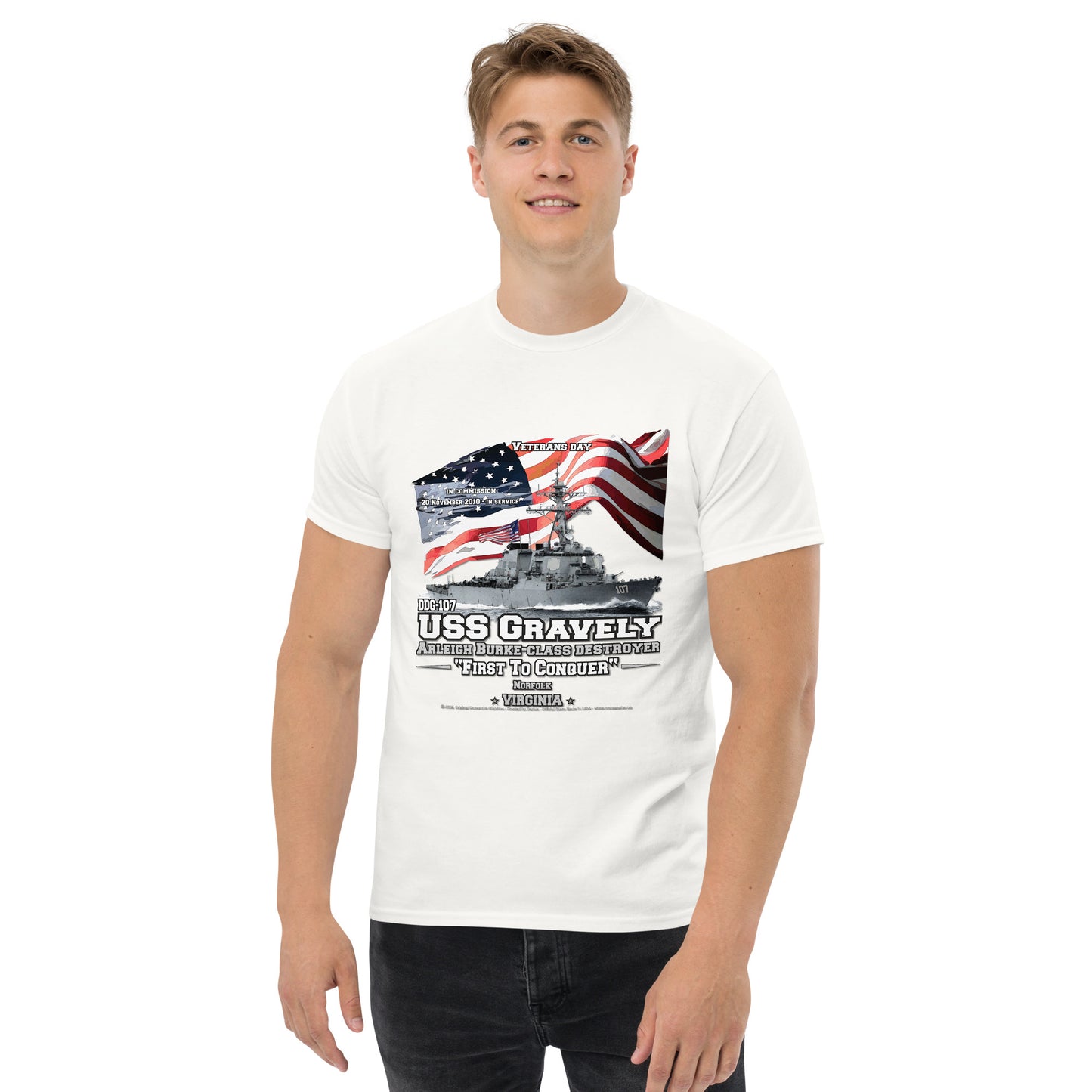 USS GRAVELY DDG-107 Destroyer t-shirt