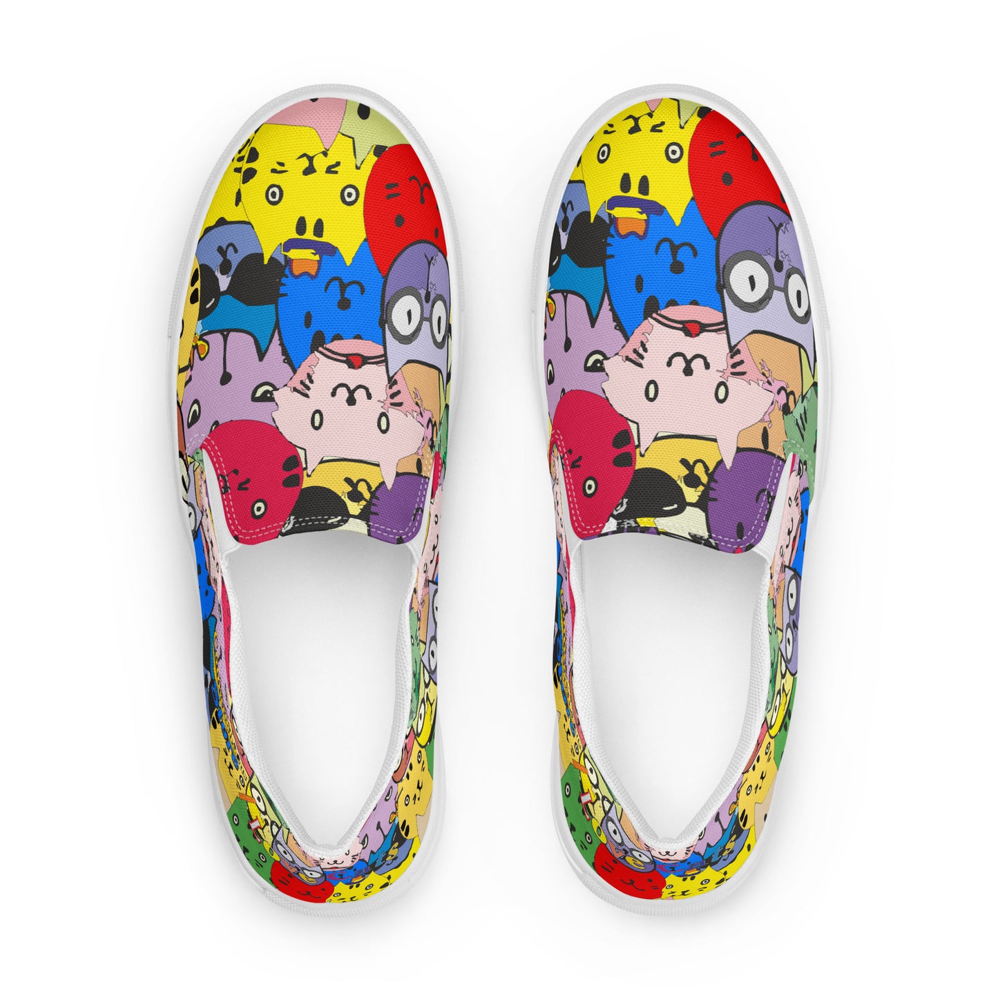 I Love Cats Men’s slip-on canvas shoes