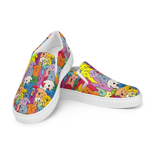 I Love Dogs Men’s slip-on canvas shoes