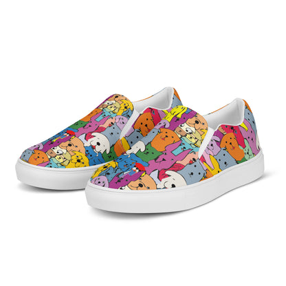 I Love Dogs Men’s slip-on canvas shoes