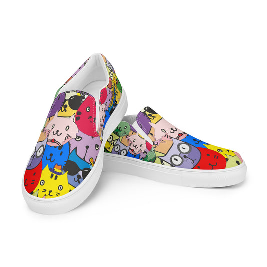 I Love Cats Men’s slip-on canvas shoes