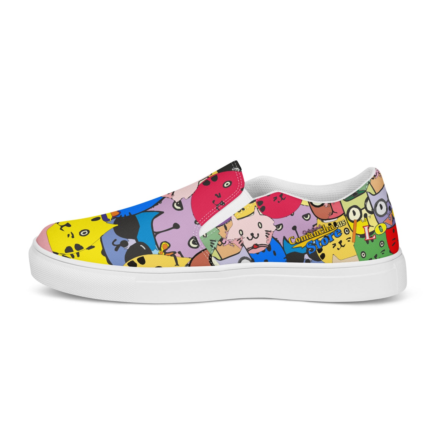 I Love Cats Men’s slip-on canvas shoes