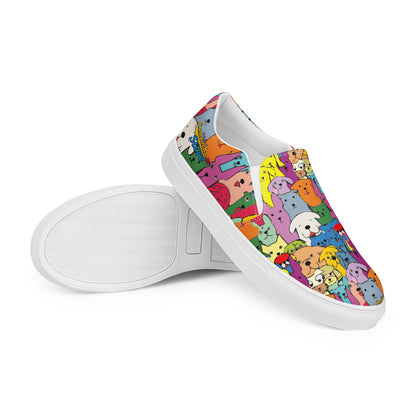 I Love Dogs Men’s slip-on canvas shoes