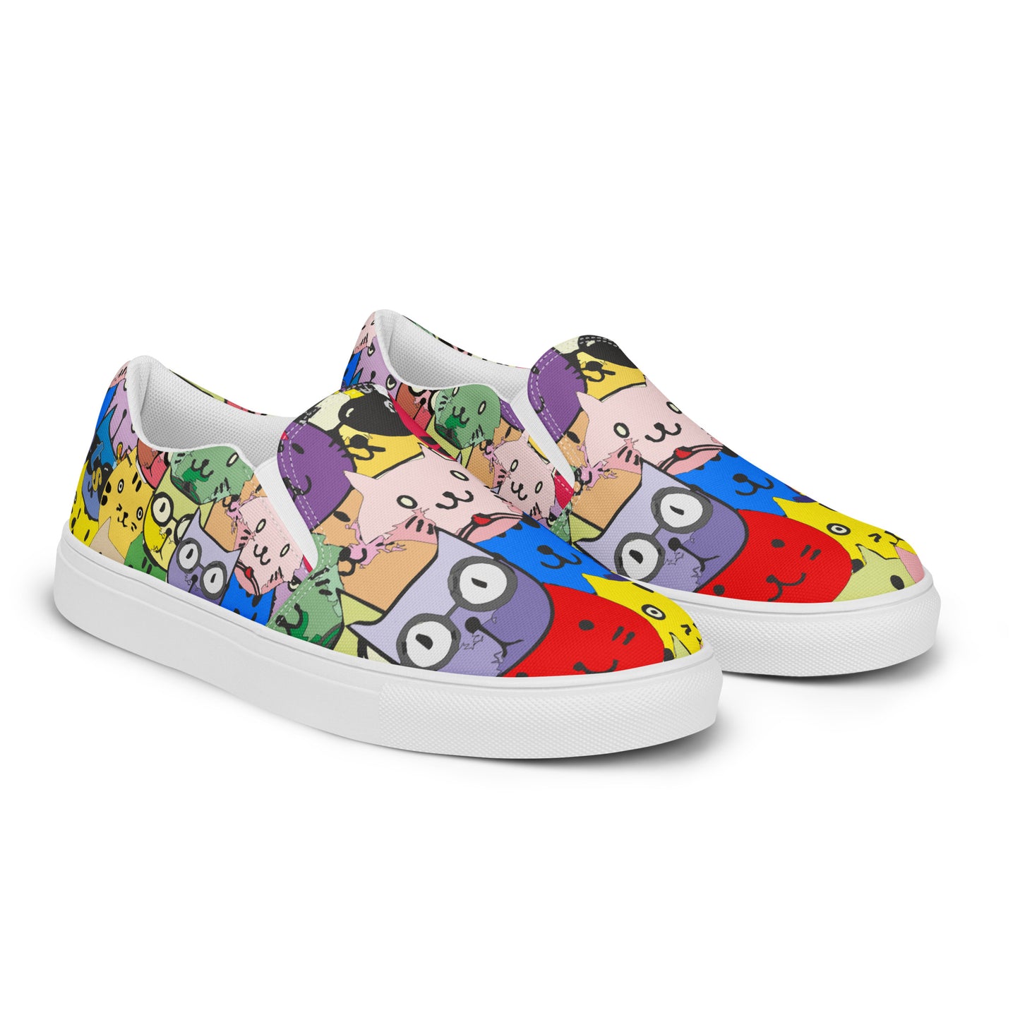 I Love Cats Men’s slip-on canvas shoes