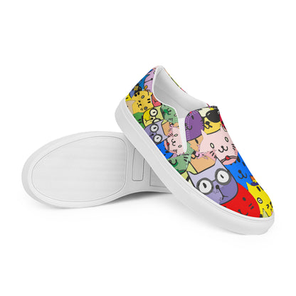 I Love Cats Men’s slip-on canvas shoes