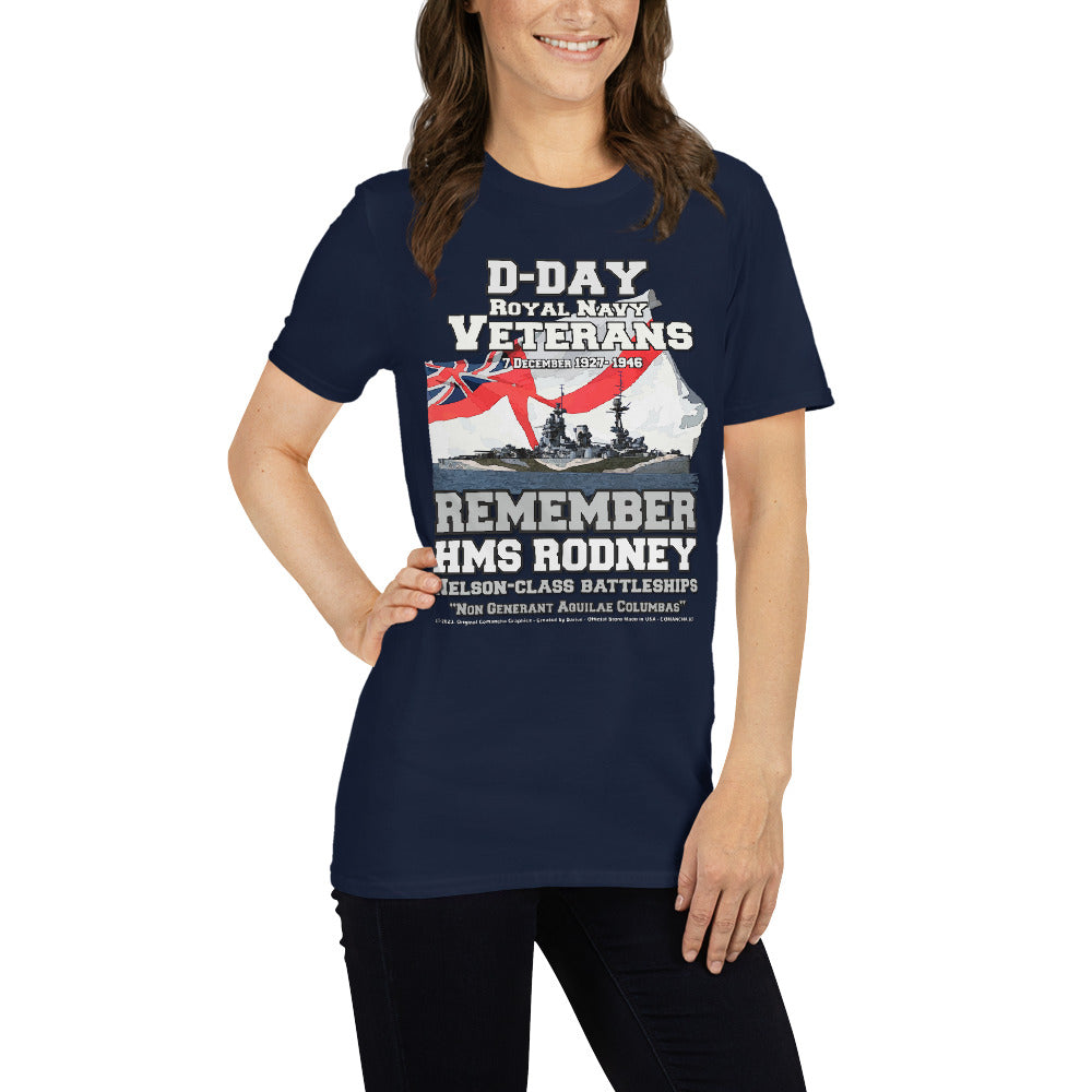 HMS RODNEY tee, HMS RODNEY Royal Navy Tee,HMS RODNEY Battleship Unisex T-Shirt, HMS RODNEY T-Shirt, comancha,