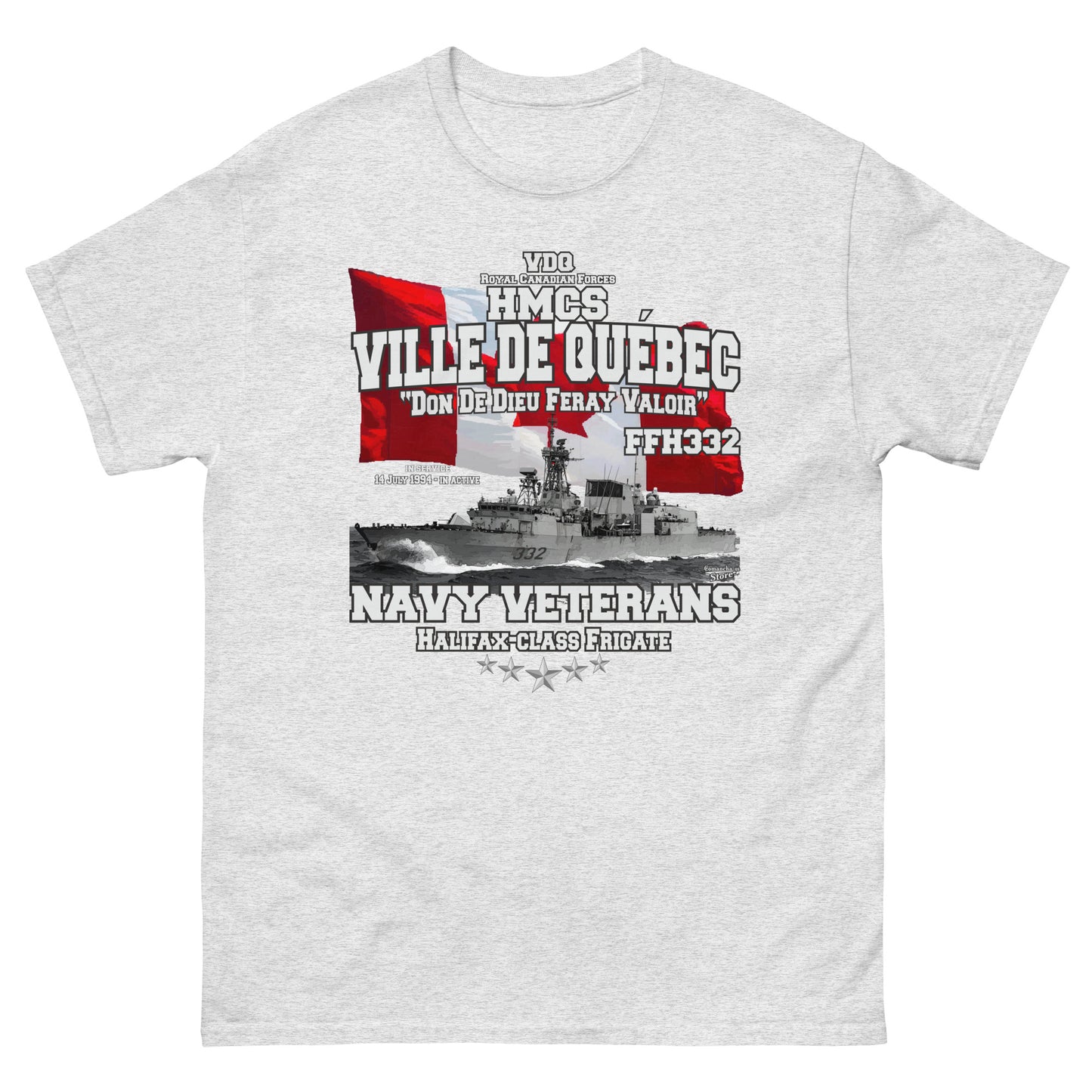 HMCS Ville de Quebec FFH332 frigate T-shirt