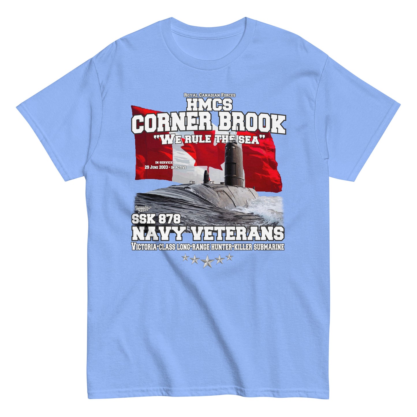 HMCS Corner Brook SSK 878 Veterans T-shirt,