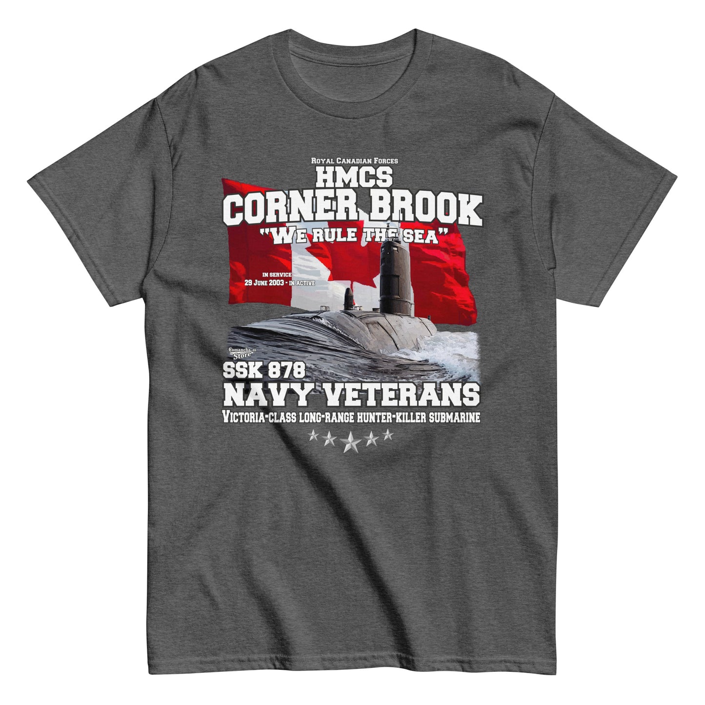 HMCS Corner Brook SSK 878 Veterans T-shirt