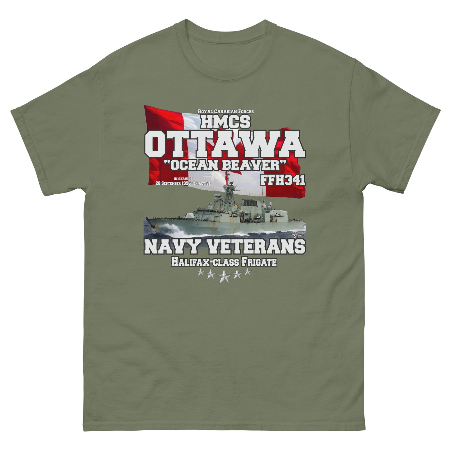 HMCS Ottawa FFH-341 Halifax-class frigate T-shirt