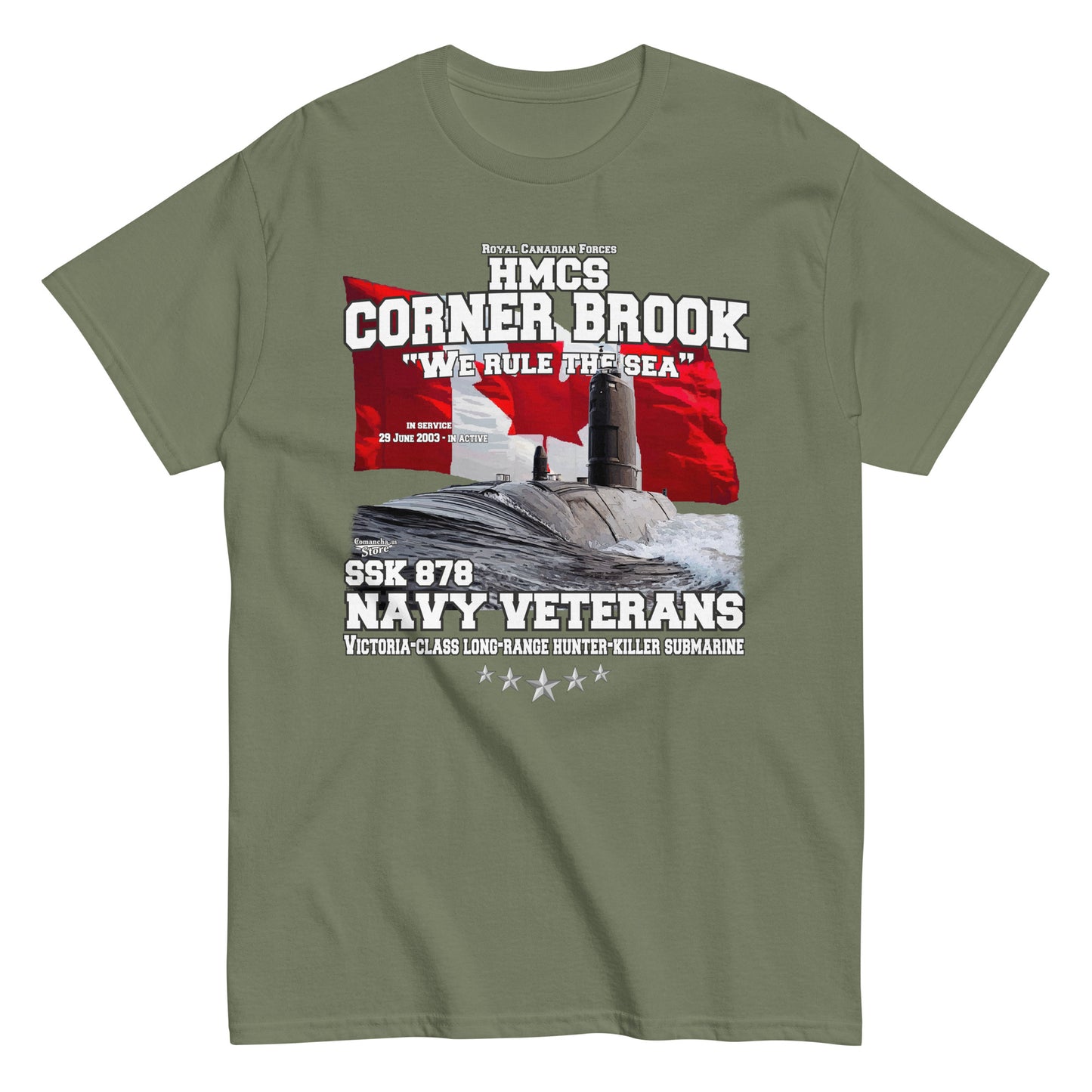 HMCS Corner Brook SSK 878 Veterans T-shirt