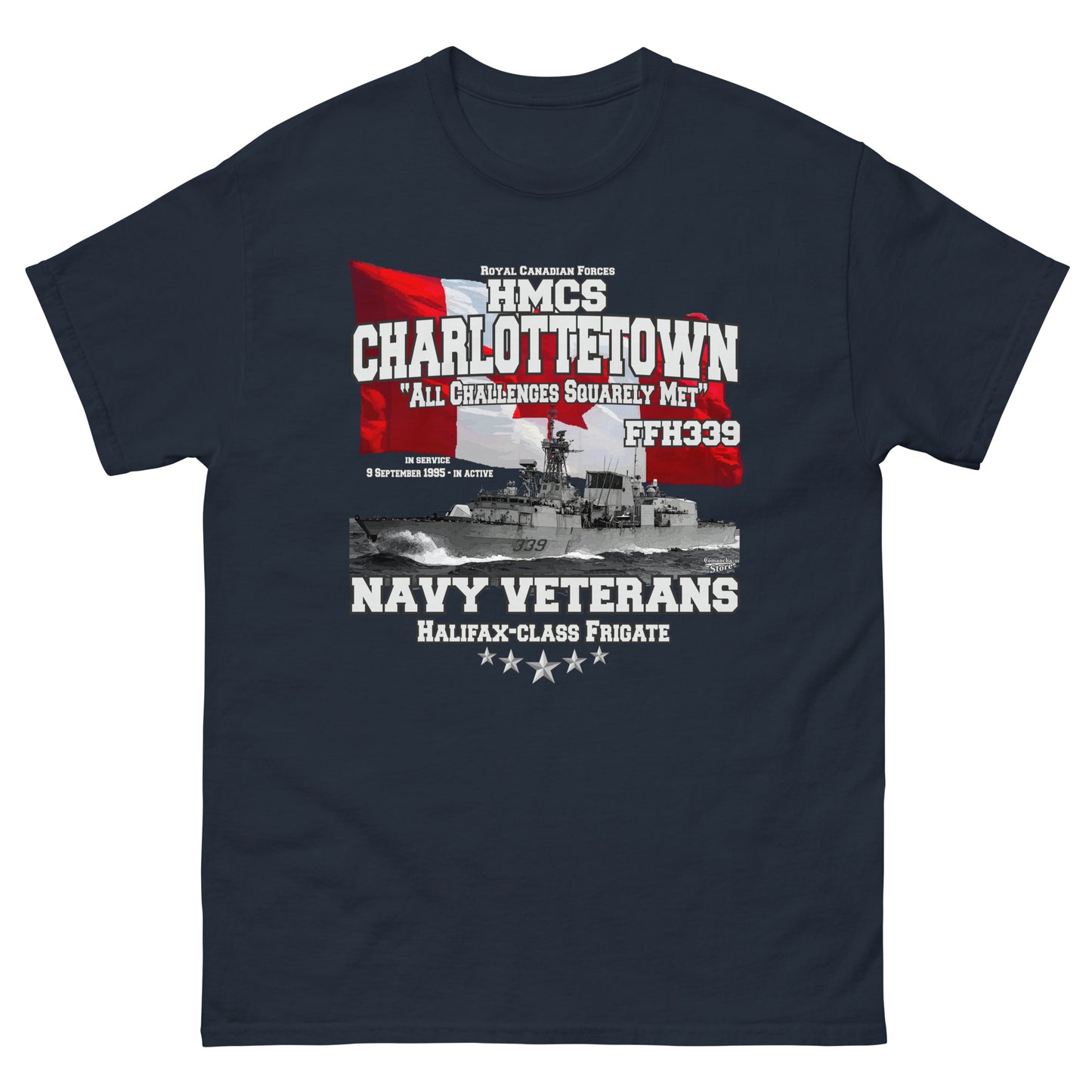 HMCS Charlottetown frigate T-shirt, Comancha Store,