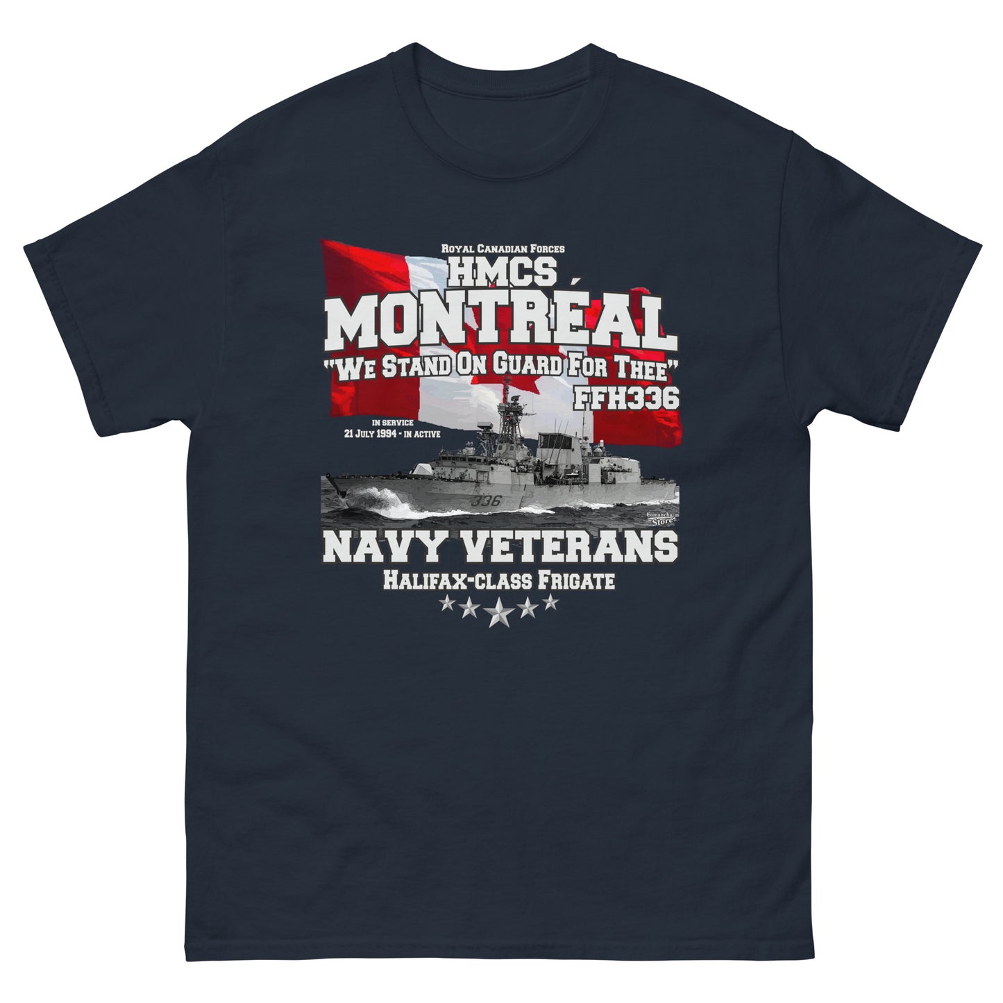 HMCS Montreal FFH336 frigate T-shirt, Comancha Store,