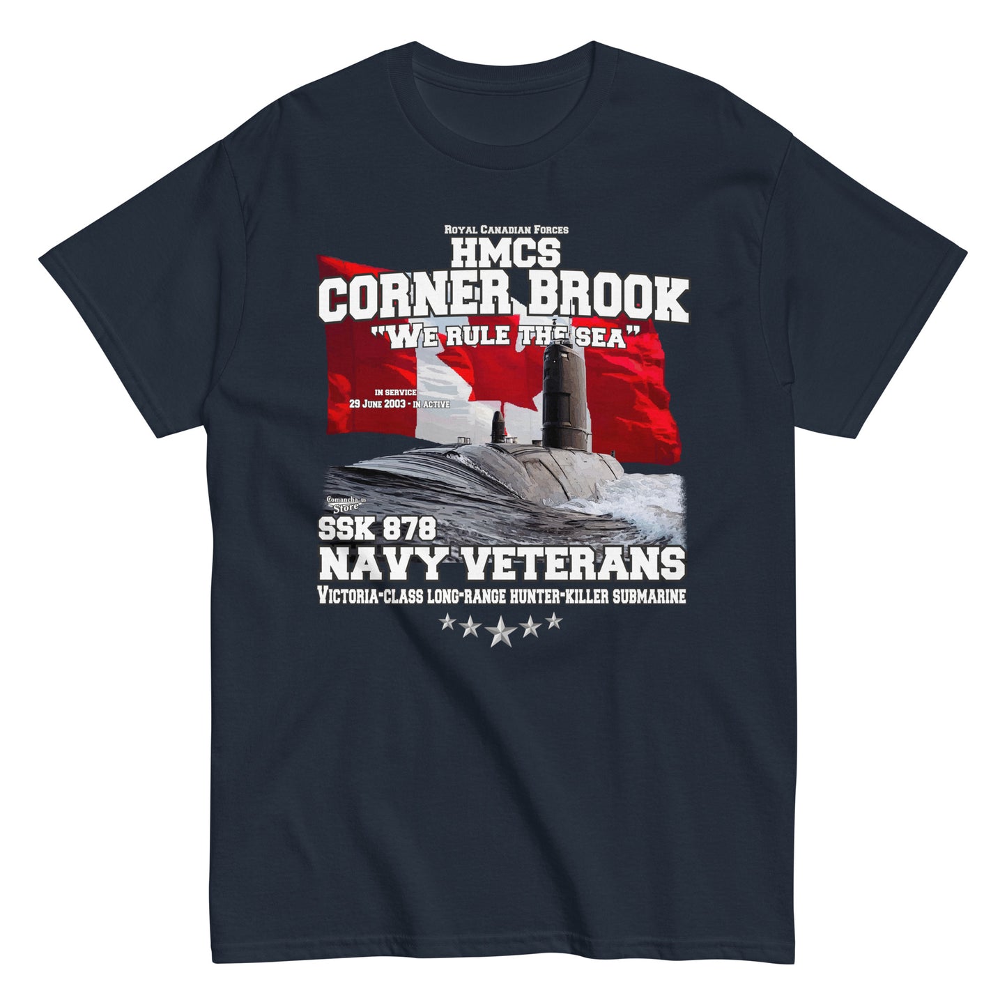 HMCS Corner Brook SSK 878 Veterans T-shirt