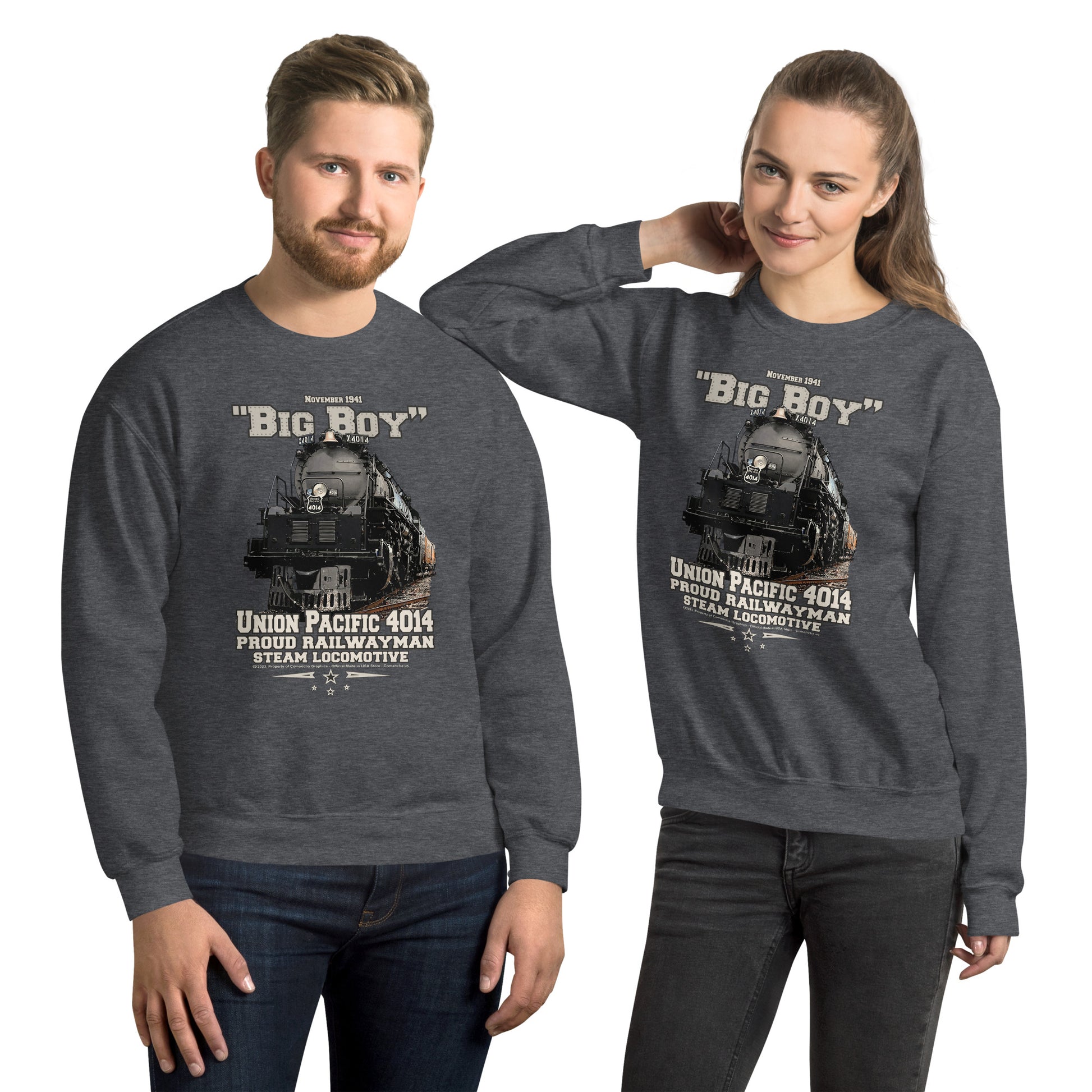 BIG BOY 4014 sweatshirt, Steam Locomotive Sweatshirt, comancha graphics,