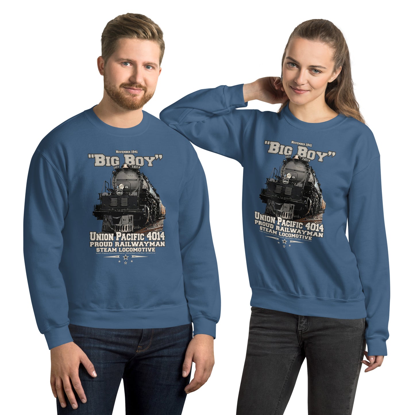 BIG BOY 4014 sweatshirt, Steam Locomotive Sweatshirt, comancha graphics,