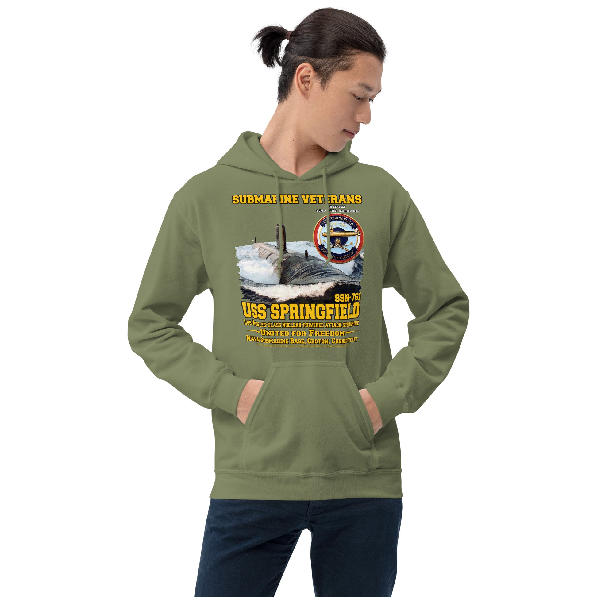 USS Springfield hoodie,USS Springfield sweatshirt,USS Springfield SSN-761 Submarine Hoodie,