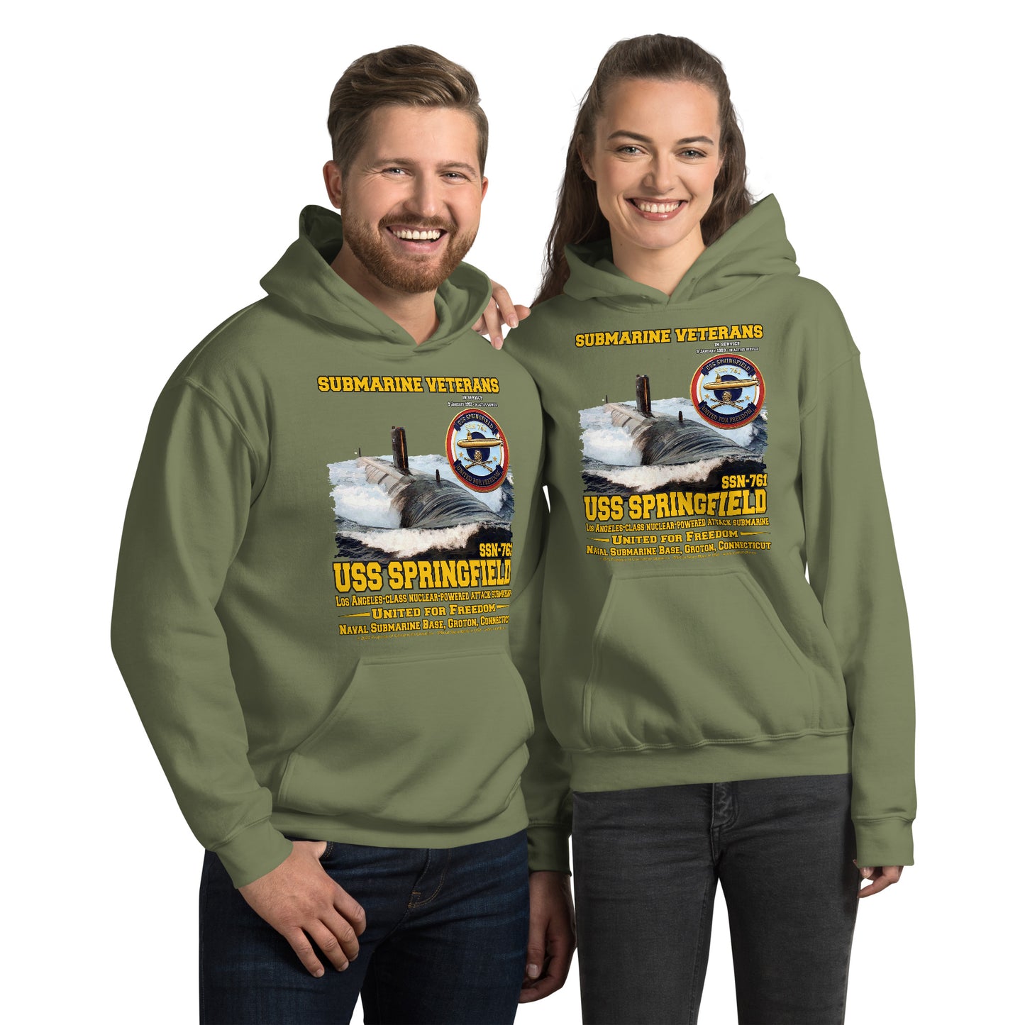 USS Springfield hoodie,USS Springfield sweatshirt,USS Springfield SSN-761 Submarine Hoodie,