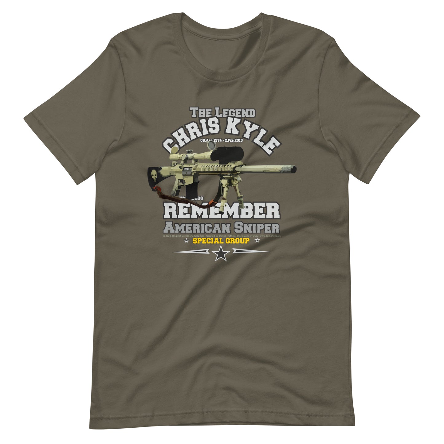 REMEMBER CHRIS KYLE American Sniper Unisex t-shirt, Comancha Graphics T-shirt,