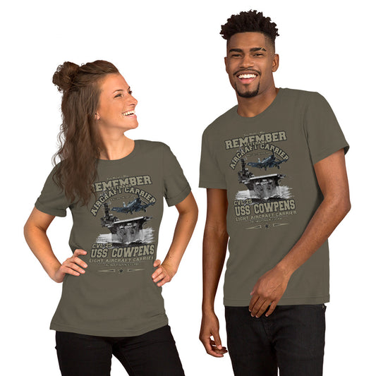 USS COWPENS CVL-25 Aircraft Carrier Veterans Unisex t-shirt, Comancha Navy T-shirts,