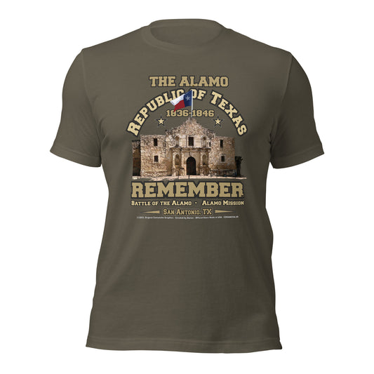 THE ALAMO Republic of Texas t-shirt, THE ALAMO T-shirt, Alamo tee, Remember Alamo tee, Republic Texas T-shirt,