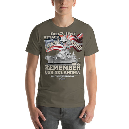 USS OKLAHOMA BB-37 t-shirt, Pearl harbor t-shirt,remember pearl harbor tee,US Navy Battleship T-shirt, USS OKLAHOMA T-shirt,comancha,comancha graphics,tees,