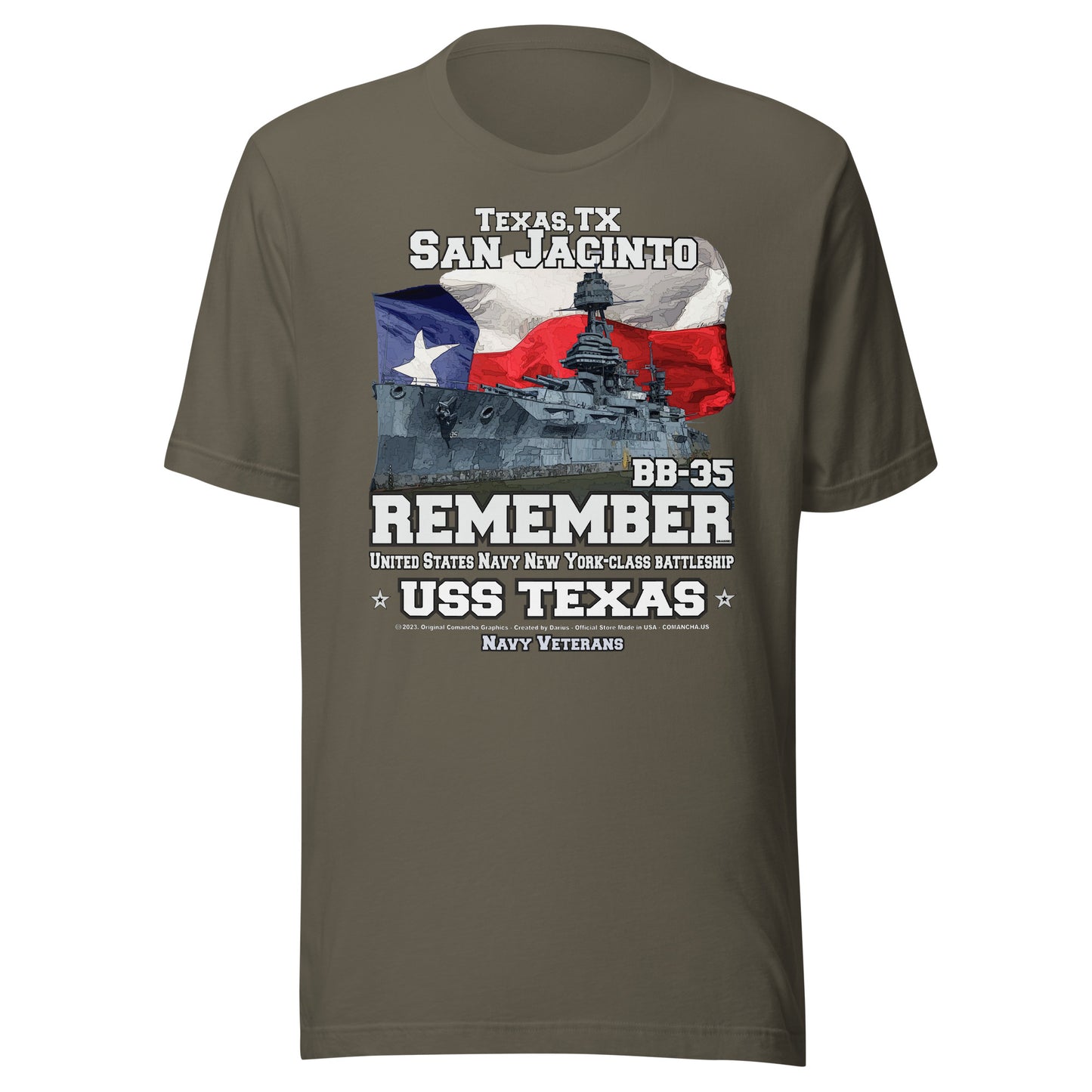 USS TEXAS t-shirt, USS TEXAS veterans tee, USS TEXAS BB-35 US Navy Battleship Veterans T-shirt USS TEXAS BB-35 T-shirt, US navy tees, Comancha Graphics,