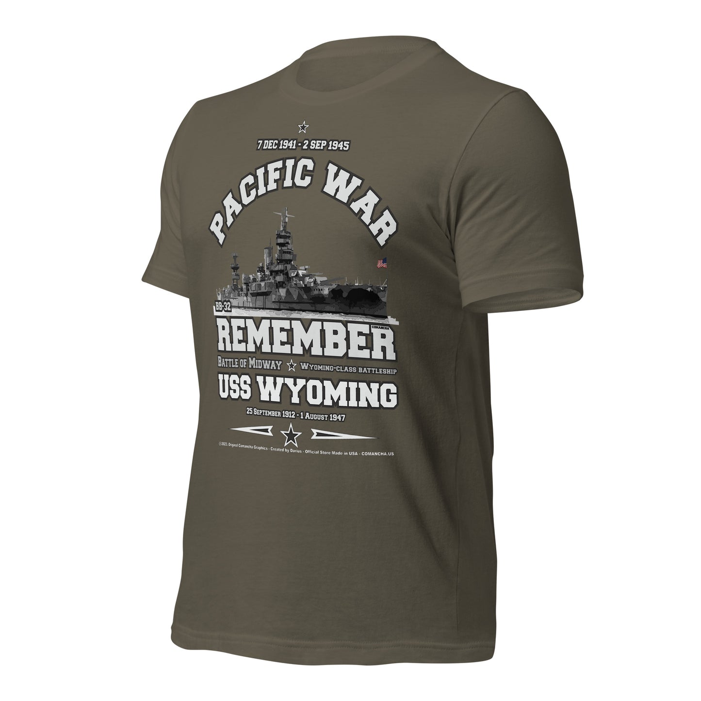 USS WYOMING t-shirt,US Navy Veterans t-shirt,Comancha, US Navy Battleship Veterans T-shirt, USS WYOMING BB-32 T-shirt,