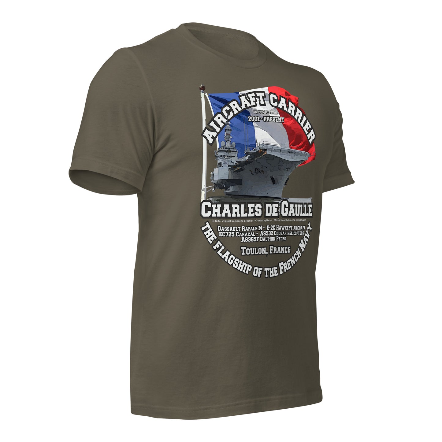 CHARLES DE GAULLE Aircraft carrier t-shirt