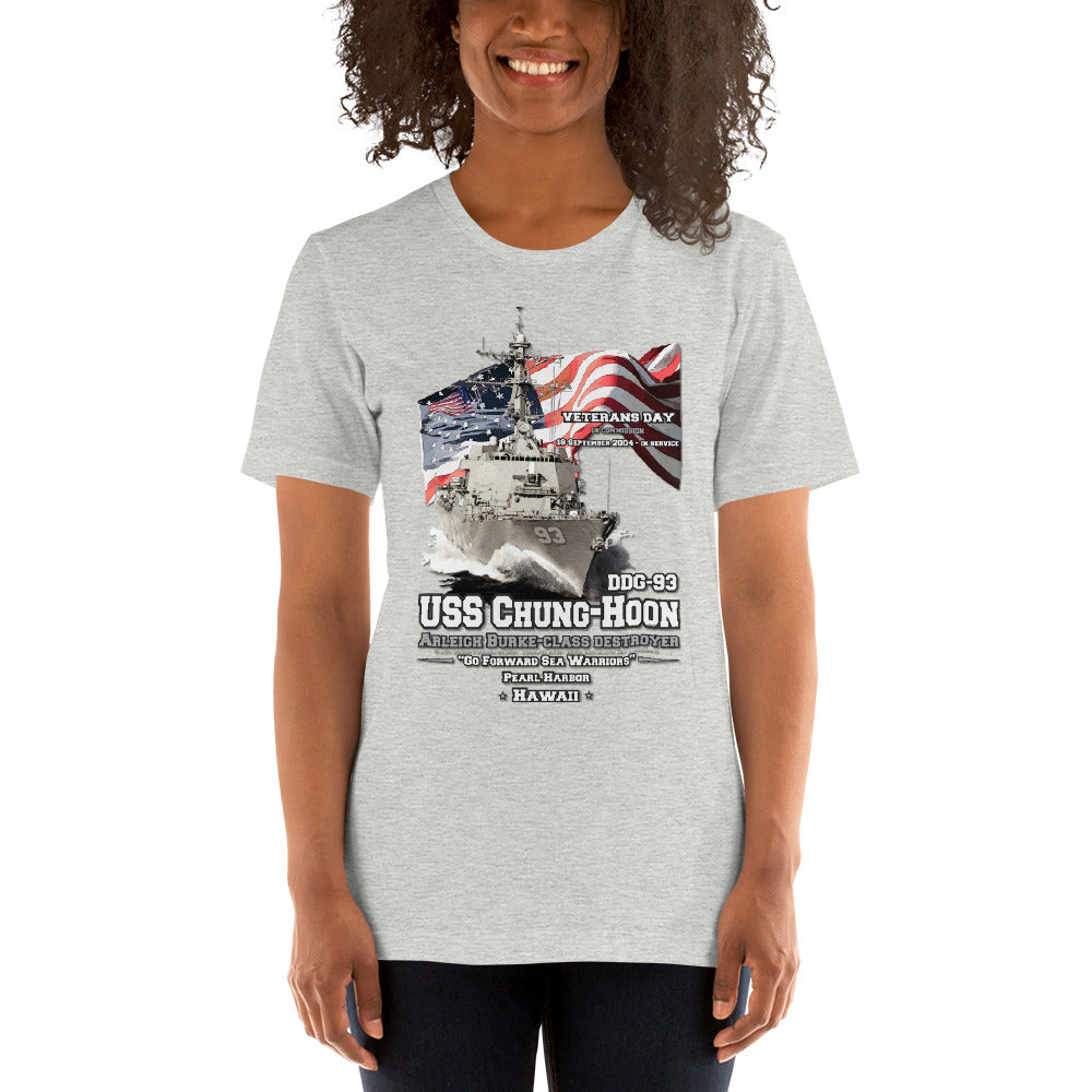 USS CHUNG-HOON tee,USS CHUNG-HOON DDG-93 tee, US Destroyer Veterans T-shirts, Comancha T-shirts,