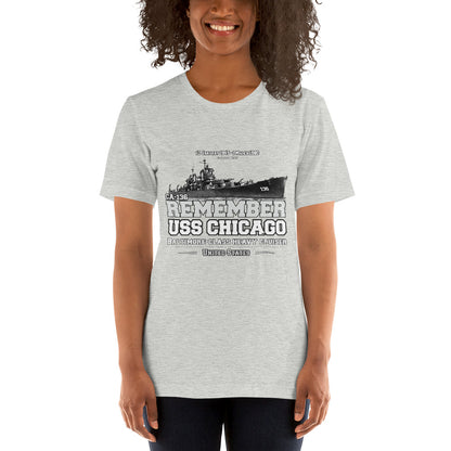 USS CHICAGO tee,USS CHICAGO CA-136 Tee, US Heavy Cruiser Veterans T-shirts, Comancha T-shirts,