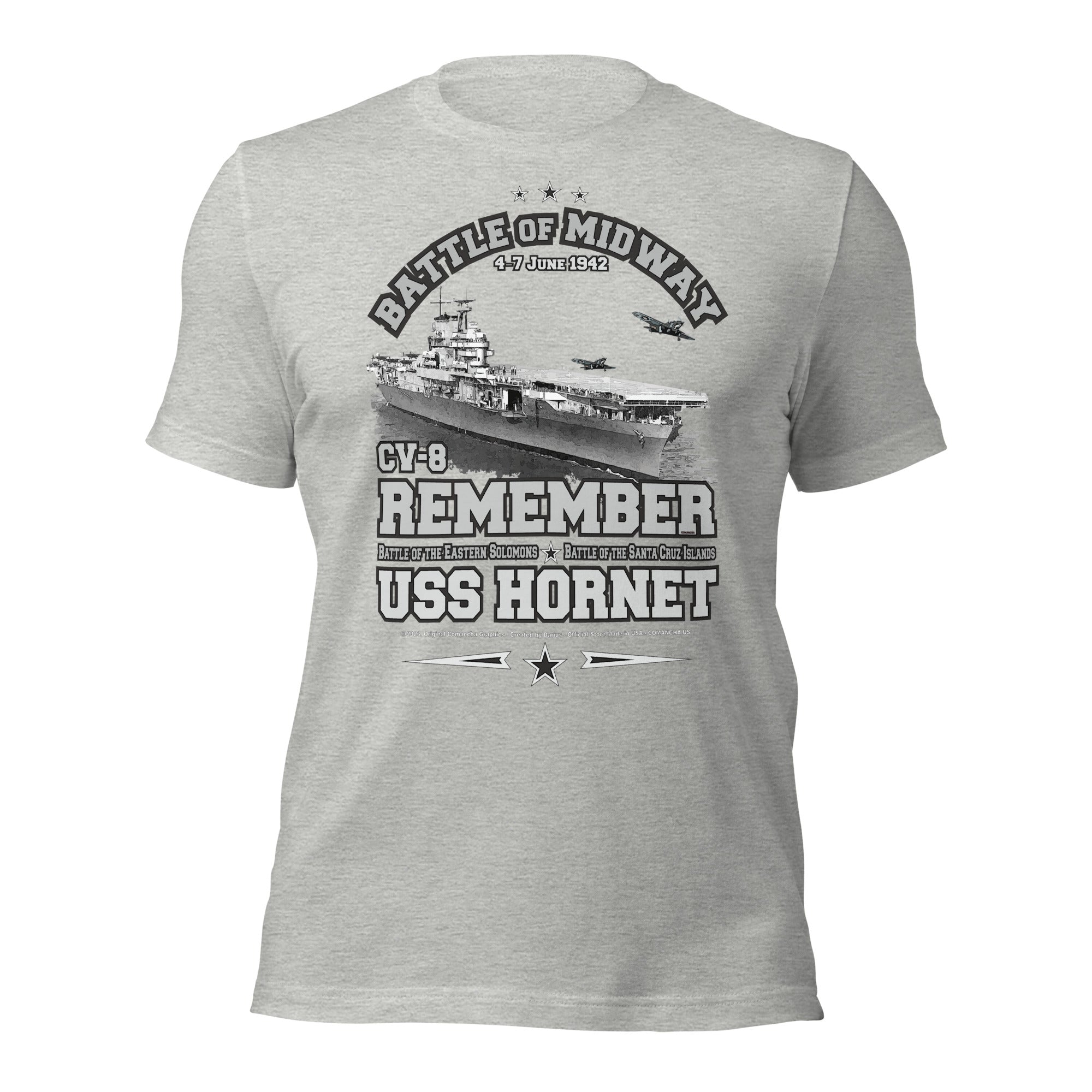 USS HORNET CV-9 Aircraft carrier tee – Comancha Graphics