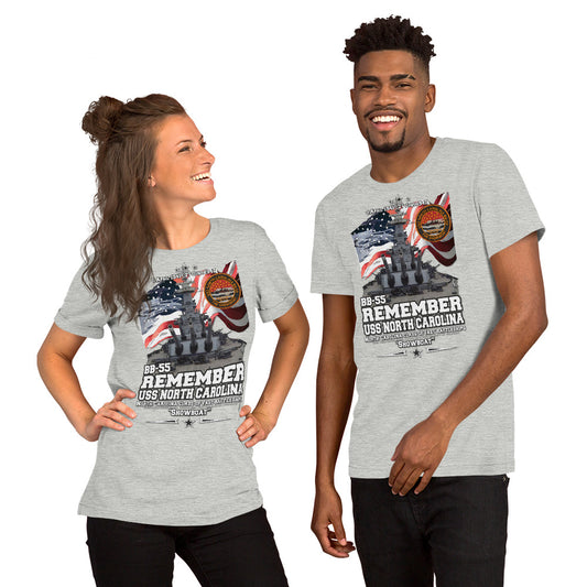 USS NORTH CAROLINA BB-55 t-shirt, US Navy Veterans T-shirt, US Navy Battleship T-shirt, USS NORTH CAROLINA Battleship T-shirt, Comancha Graphics,