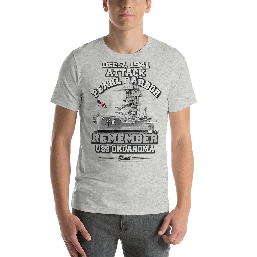 USS OKLAHOMA BB-37 t-shirt, Pearl harbor t-shirt,remember pearl harbor tee,US Navy Battleship T-shirt, USS OKLAHOMA T-shirt,comancha,comancha graphics,tees,