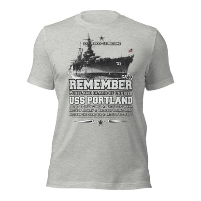 USS PORTLAND t-shirt, US Navy veterans T-shirt, US Navy Cruiser T-shirt, USS PORTLAND CA-33 T-shirt, Comancha,Tees,Midway veterans tee,