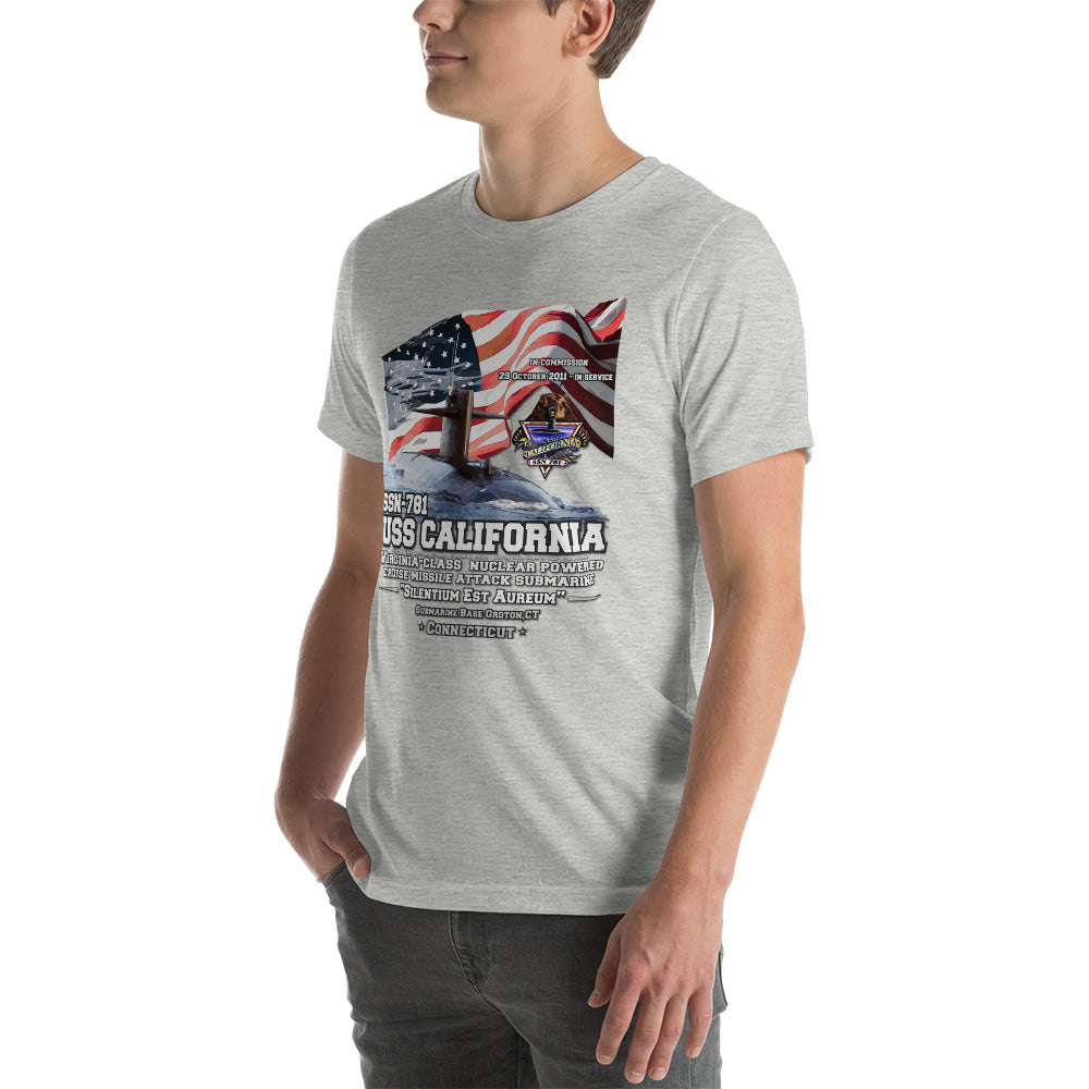 USS CALIFORNIA t-shirt,USS CALIFORNIA SSN-781 t-shirt,Submarine Veterans Tee, Navy Tees,