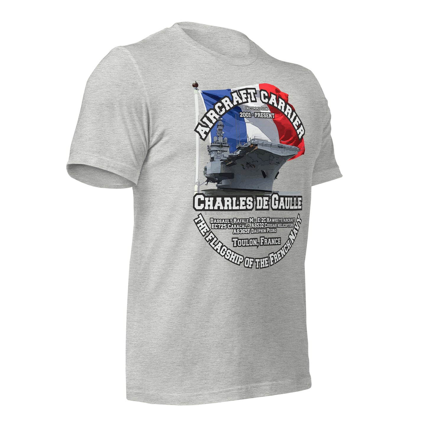 CHARLES DE GAULLE Aircraft carrier t-shirt