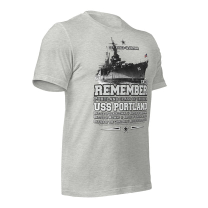 USS PORTLAND t-shirt, US Navy veterans T-shirt, US Navy Cruiser T-shirt, USS PORTLAND CA-33 T-shirt, Comancha,Tees,Midway veterans tee,