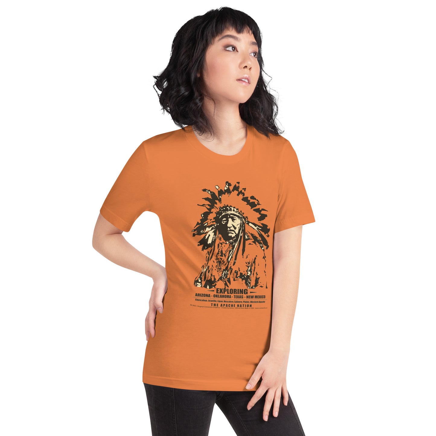 T-shirts with native Indians, T-shirts with Indian tribes, Comancha T-shirts,