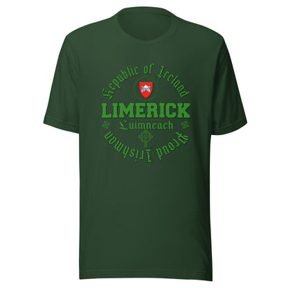 LIMERICK tee, LIMERICK t-shirt, LIMERICK Ireland Tee, LIMERICK gift tee,LIMERICK Republic of Ireland t-shirt, Comancha Graphics,