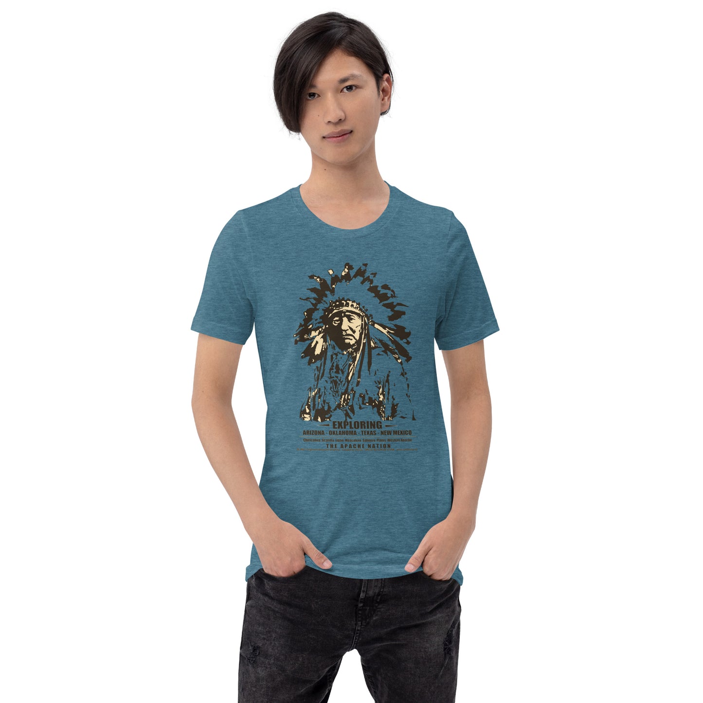 APACHE NATIVE AMERICAN Unisex t-shirt, APACHE WARRIOR T-SHIRT, Comancha,Apache t-shirt, Apache nation t-shirt,T-shirts with native Indians, T-shirts with Indian tribes, Comancha T-shirts,