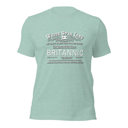 BRITANNIC - White Star Line Unisex t-shirt,Britannic T-shirt,Comancha t-shirts,