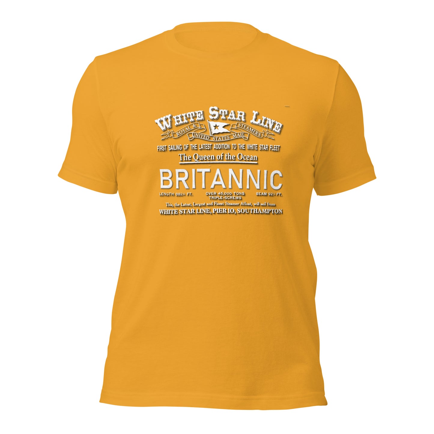 BRITANNIC transatlantic t-shirt - White Star Line t-shirt