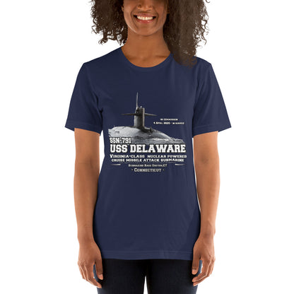 USS DELWARE SSN-791 Submarine Veterans Unisex t-shirt Comancha.us,