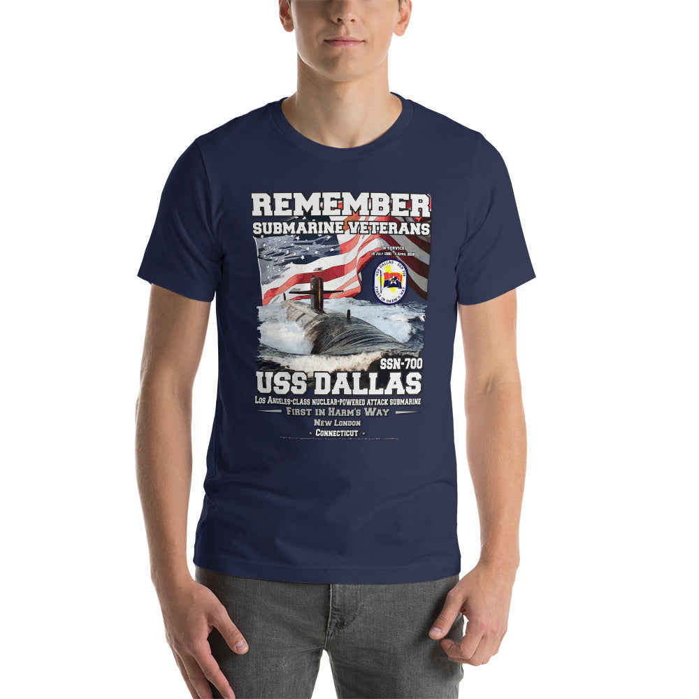 USS DALLAS tee, SSN-700 Submarine Veterans Unisex t-shirt, Comancha Store,