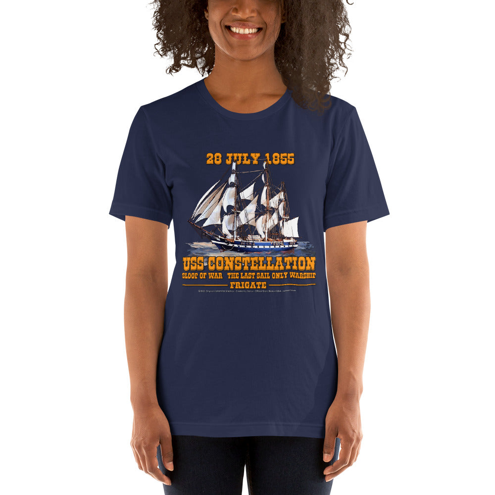 USS CONSTELLATION Frigate Unisex t-shirt, Comancha Navy T-shirts,