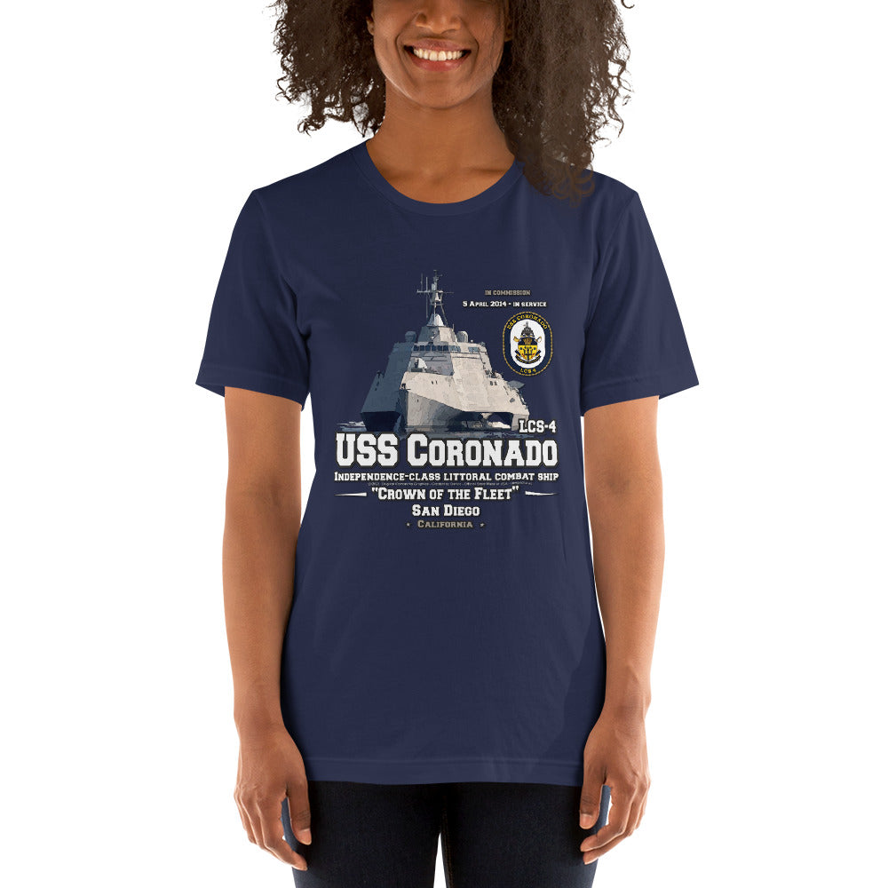 USS CORONADO LCS-4 Littoral Combat Ship Unisex t-shirt, Comancha Navy T-shirt,