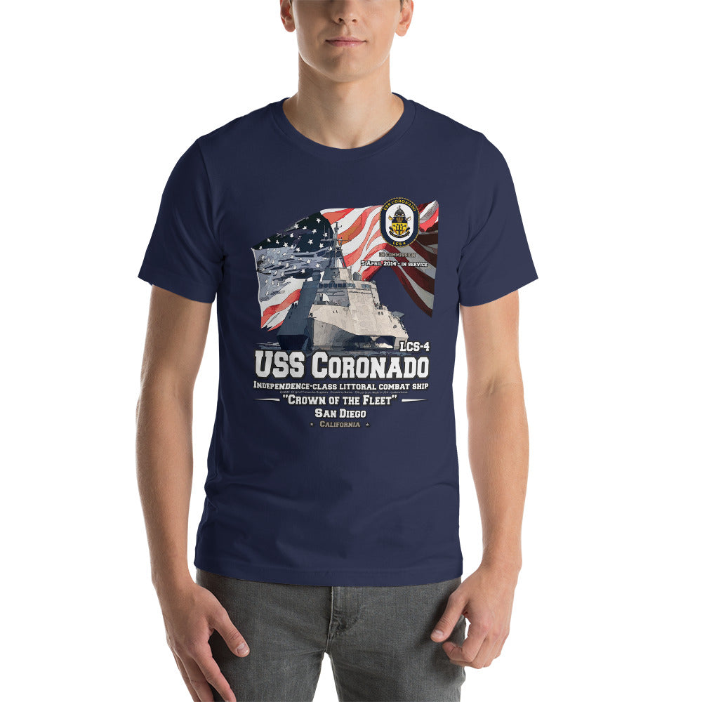 USS CORONADO LCS-4 Littoral Combat Ship Unisex t-shirt, Comancha Navy T-shirt,