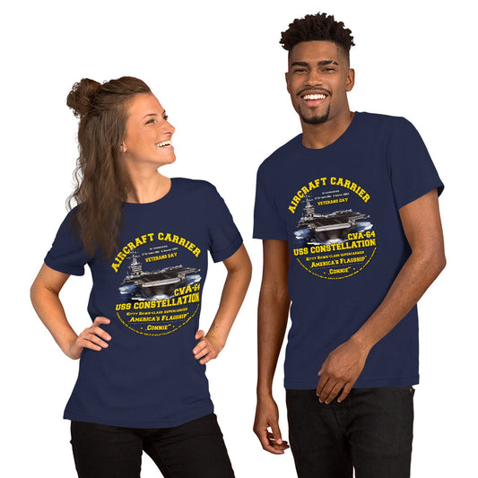 USS CONSTELLATION t-shirt, CV-64 Aircraft Carrier Unisex t-shirt, Comancha Navy T-shirt,